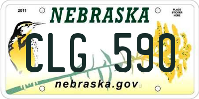 NE license plate CLG590