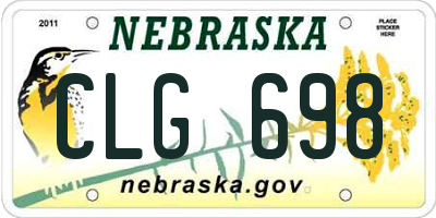 NE license plate CLG698