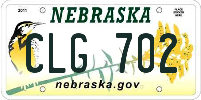 NE license plate CLG702
