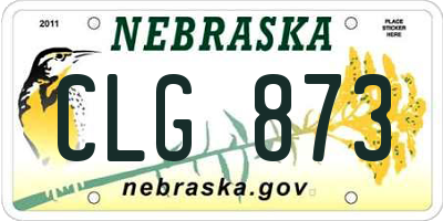 NE license plate CLG873