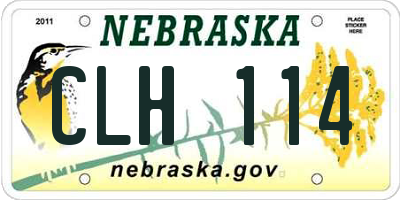 NE license plate CLH114
