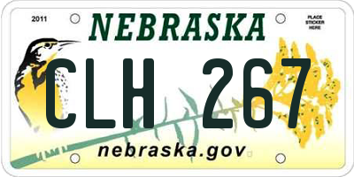 NE license plate CLH267