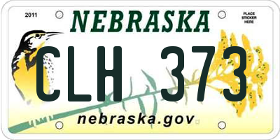 NE license plate CLH373