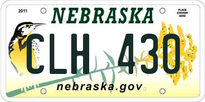 NE license plate CLH430