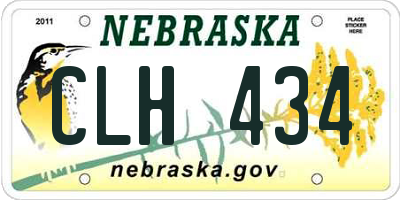 NE license plate CLH434