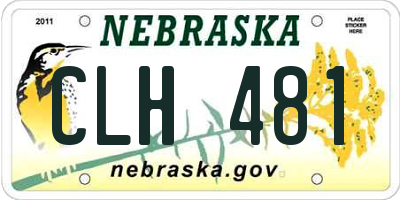 NE license plate CLH481