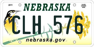 NE license plate CLH576