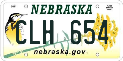 NE license plate CLH654