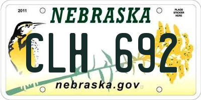 NE license plate CLH692