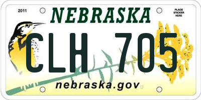 NE license plate CLH705