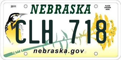 NE license plate CLH718