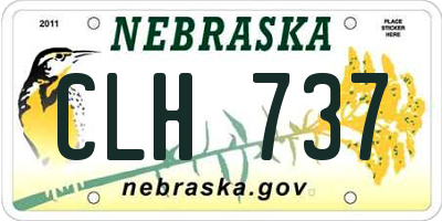 NE license plate CLH737