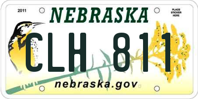 NE license plate CLH811