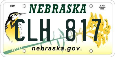 NE license plate CLH817