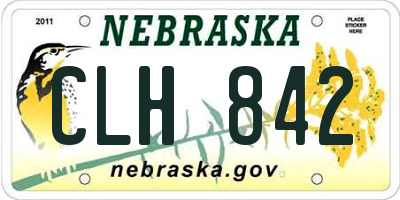 NE license plate CLH842