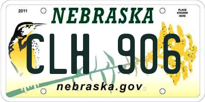 NE license plate CLH906