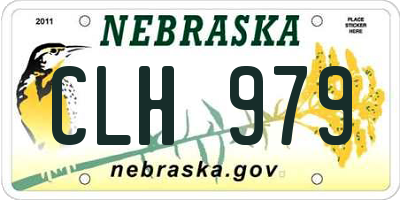 NE license plate CLH979