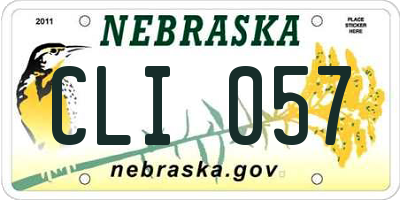 NE license plate CLI057