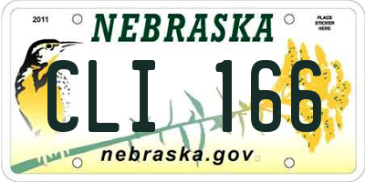 NE license plate CLI166