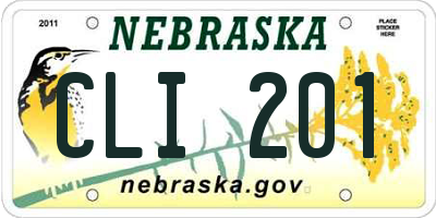 NE license plate CLI201