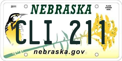 NE license plate CLI211
