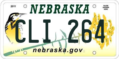 NE license plate CLI264