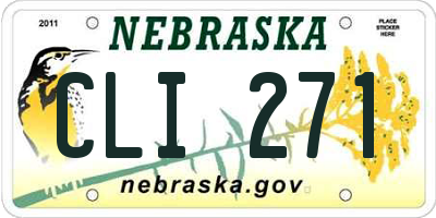 NE license plate CLI271