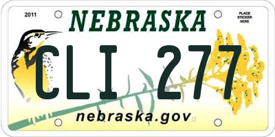 NE license plate CLI277