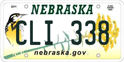 NE license plate CLI338