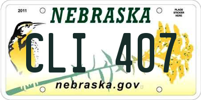 NE license plate CLI407