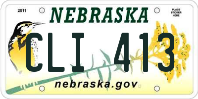 NE license plate CLI413