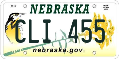 NE license plate CLI455