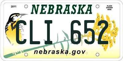 NE license plate CLI652