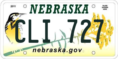 NE license plate CLI727
