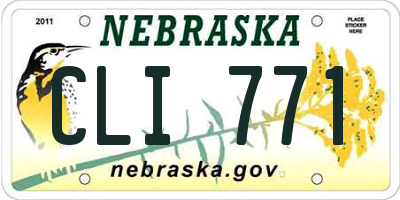 NE license plate CLI771