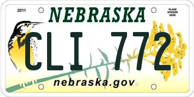 NE license plate CLI772
