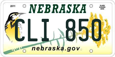 NE license plate CLI850
