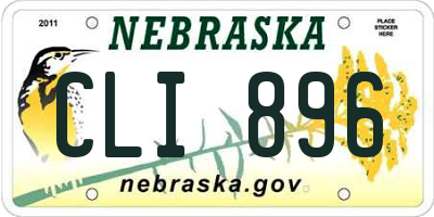 NE license plate CLI896