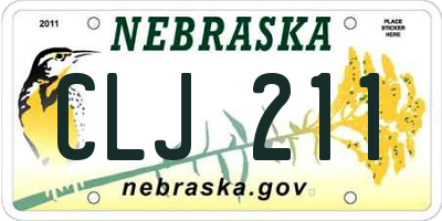 NE license plate CLJ211