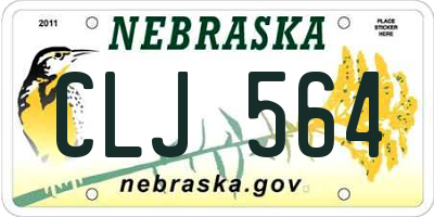 NE license plate CLJ564