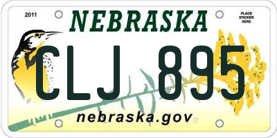 NE license plate CLJ895
