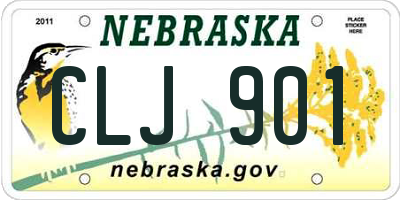 NE license plate CLJ901