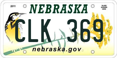 NE license plate CLK369
