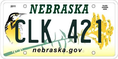 NE license plate CLK421