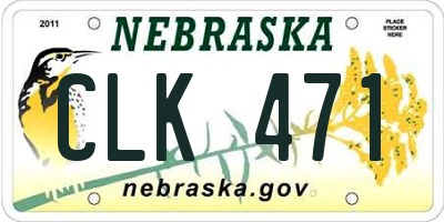 NE license plate CLK471