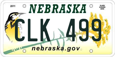 NE license plate CLK499