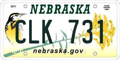 NE license plate CLK731