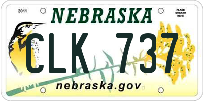 NE license plate CLK737
