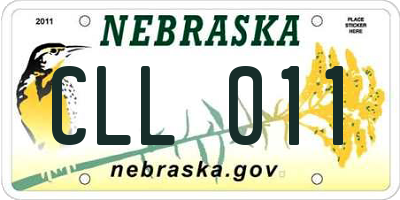 NE license plate CLL011