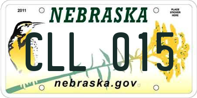 NE license plate CLL015
